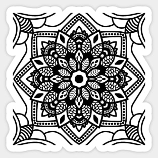 Decorative Mandala Black Sticker